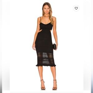 MISA black crochet dress